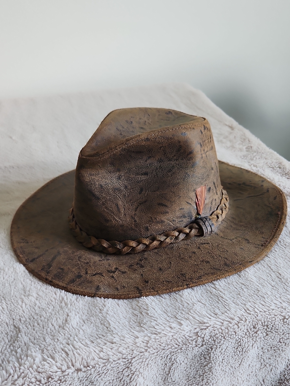 Brown Leather Hat - Henschel Compnay
